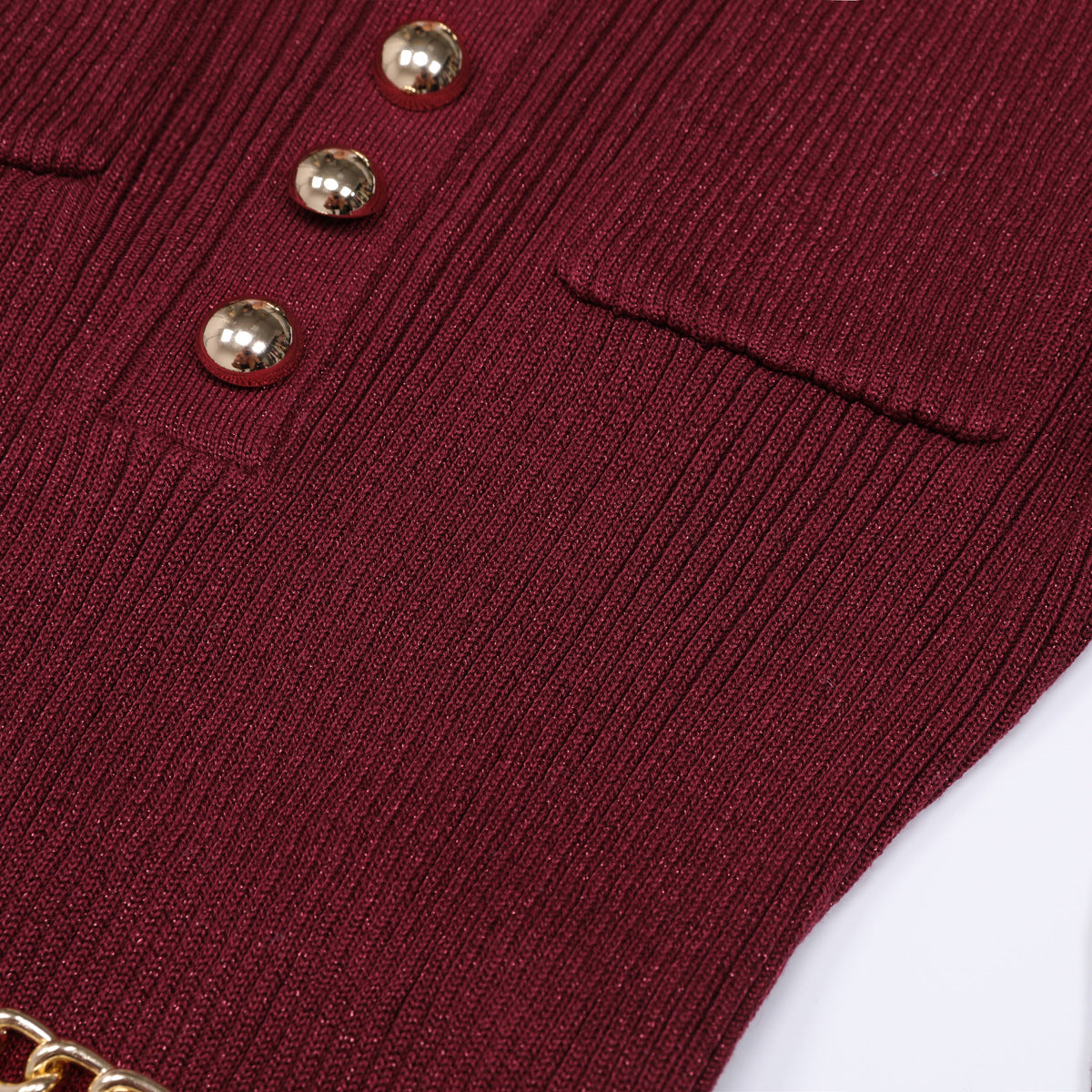 Palma new fashion knitted V-neck dress