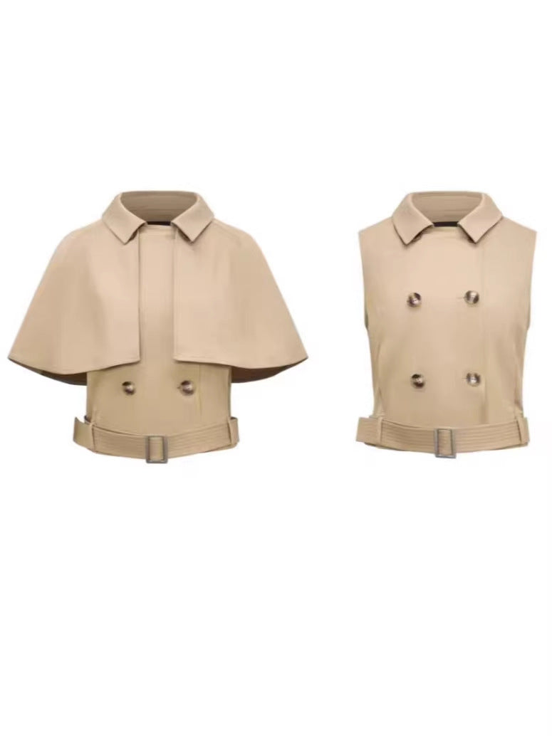 Detachable Cape Trench Coat