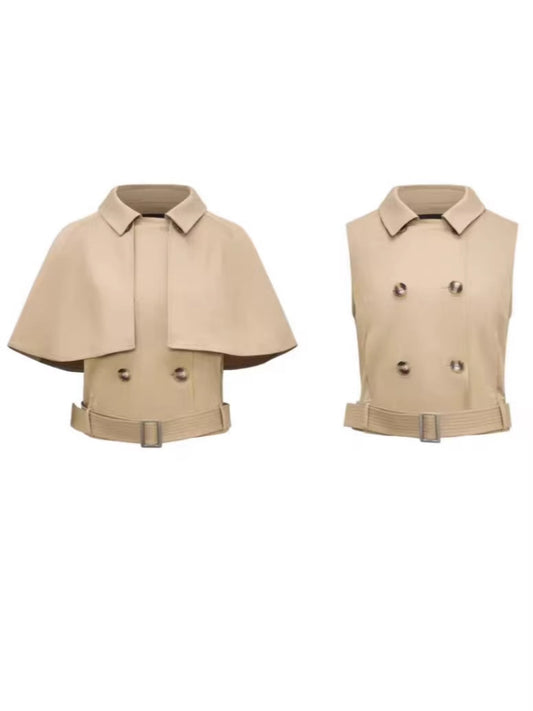Detachable Cape Trench Coat