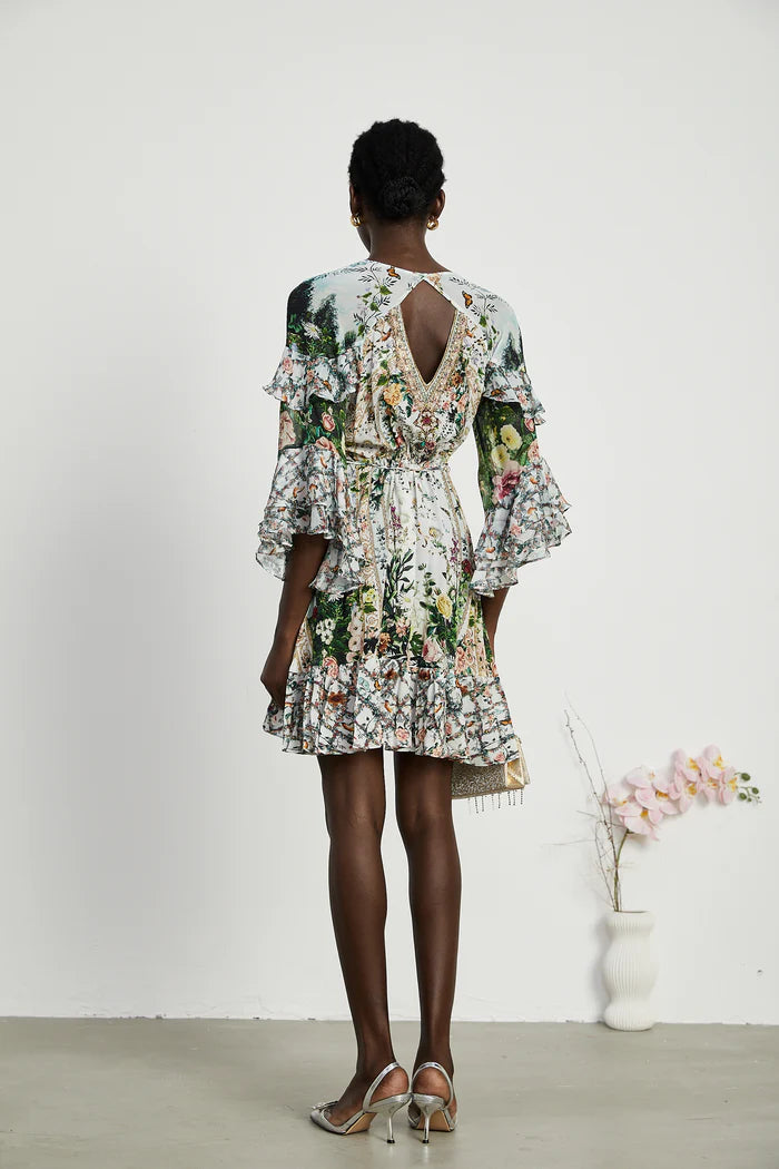 Kalena Ruffled Wrap Mini Robe