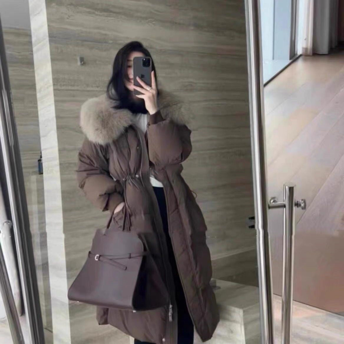 Waist slimming  fur fox  new jacket