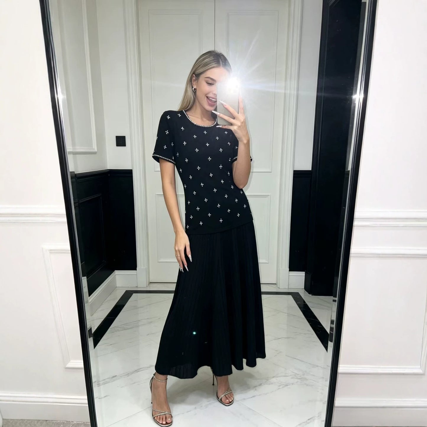 Two-piece splicing dress
