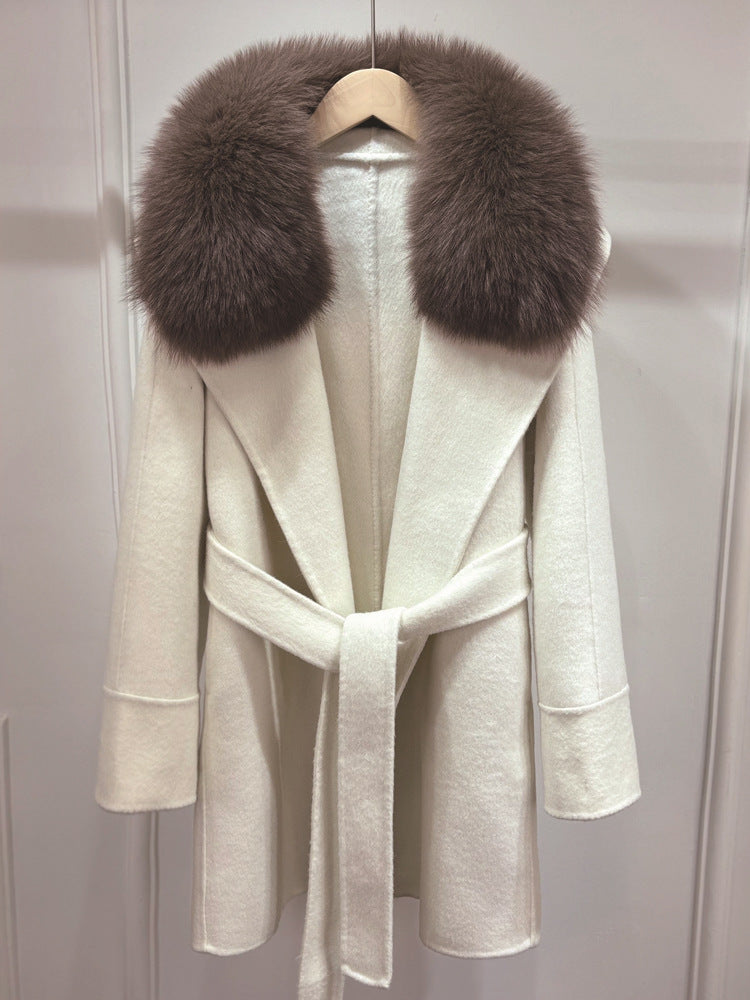 Cuff wool coat