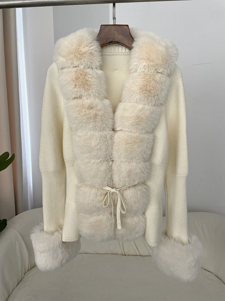 fox fur sweater women's knitwear