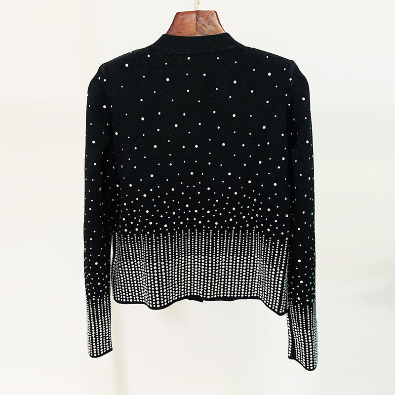 Hot diamond knitted cardigan jacket