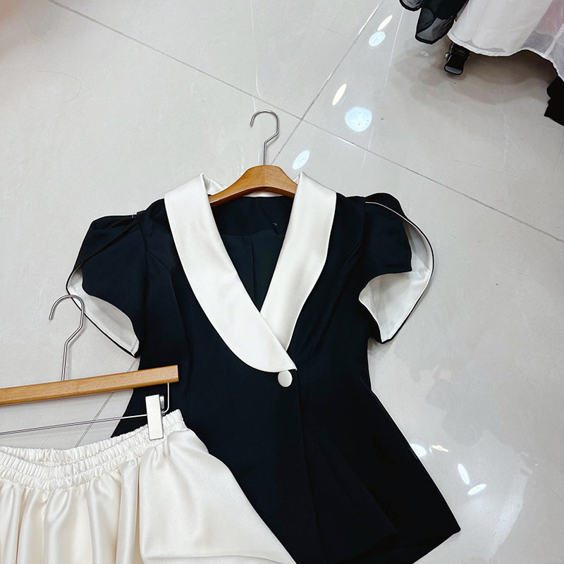 High-Waisted Short Skirt Set