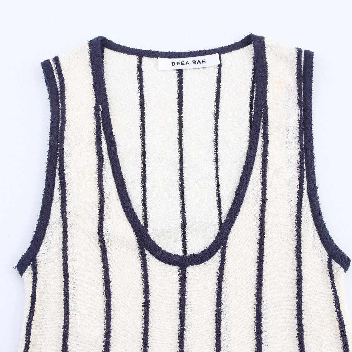 Midlength  White stripes dress