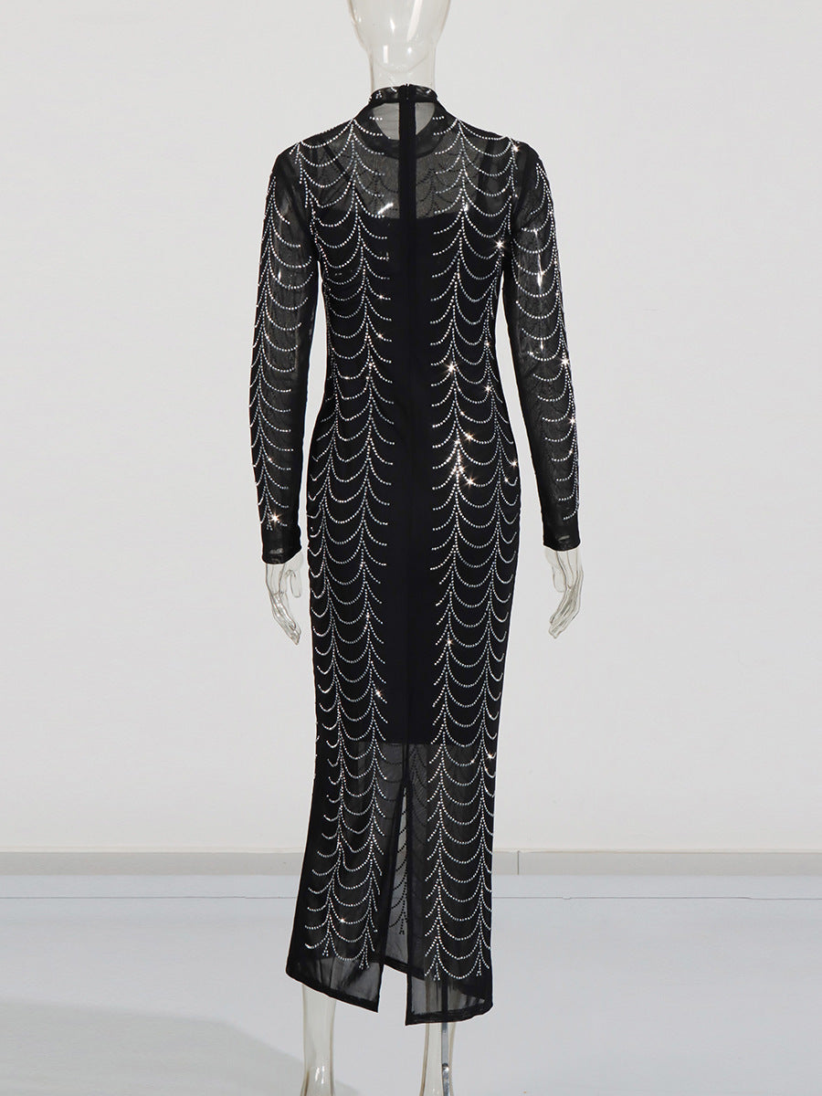 Draped Crystal Dress