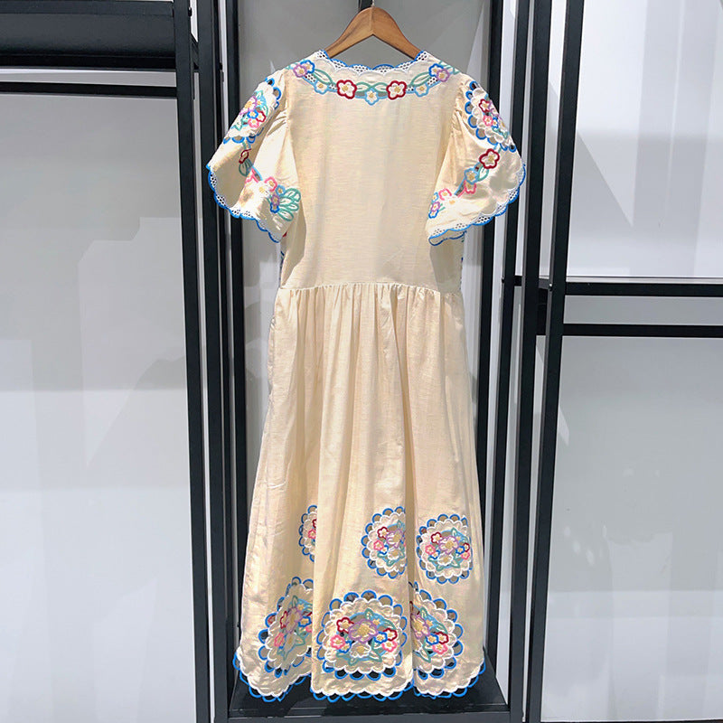 Lace V-Neck Strap Cut-out  dress