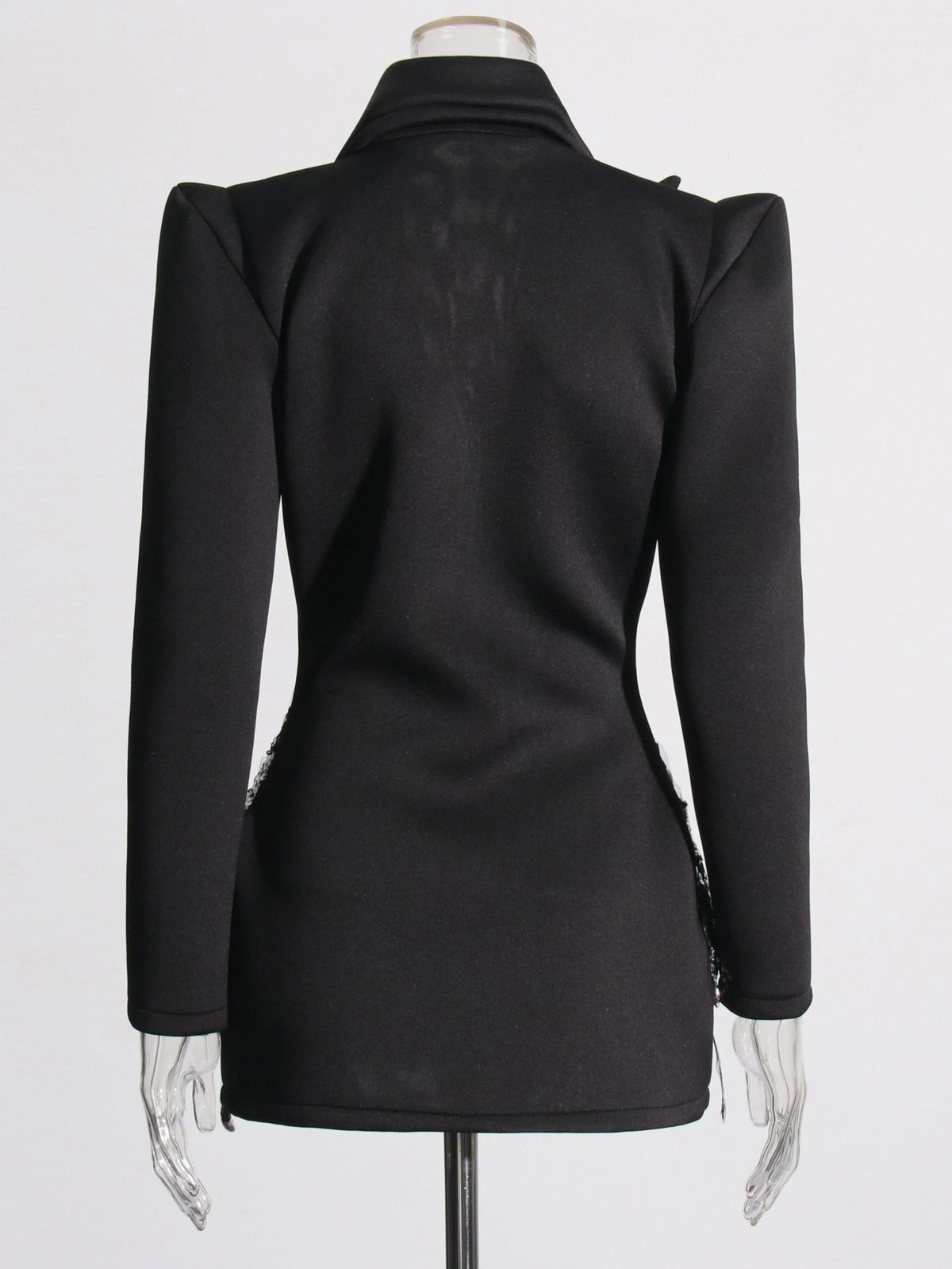Crystal Fringe Blazer Dress