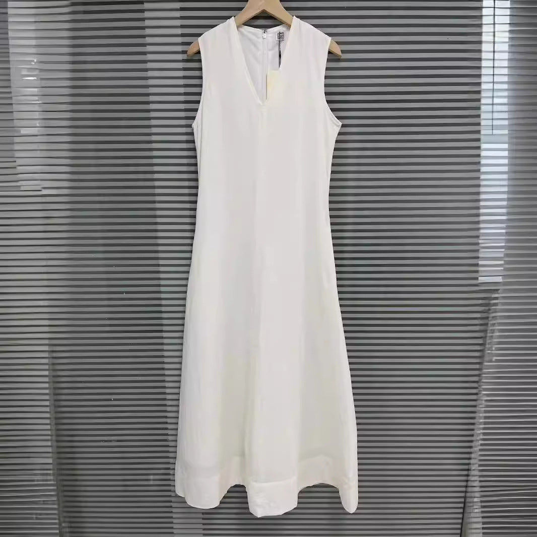 V-Neck Lyocell Blend Sleeveless dress