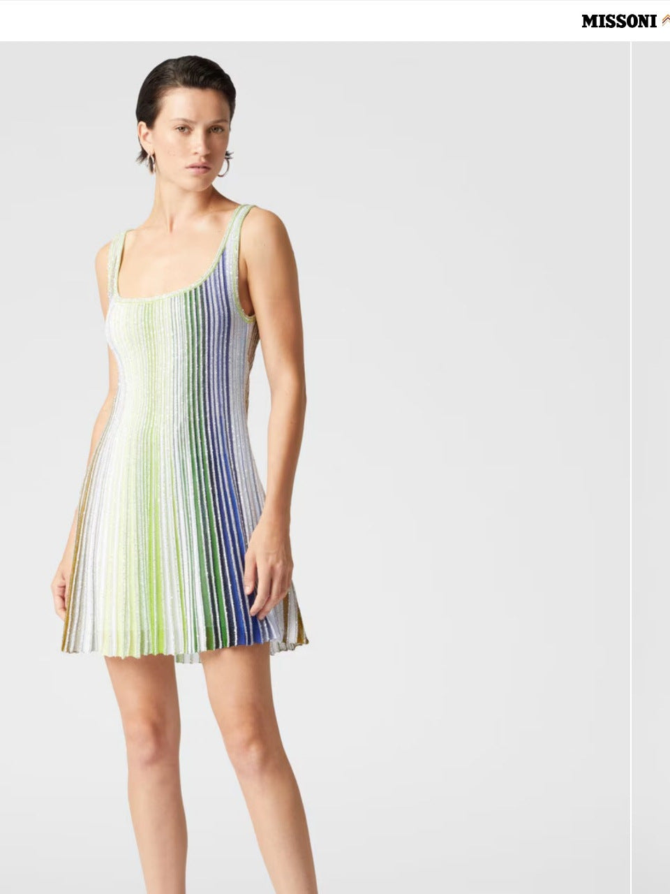 Gold Thread Colorful Stripesd dress