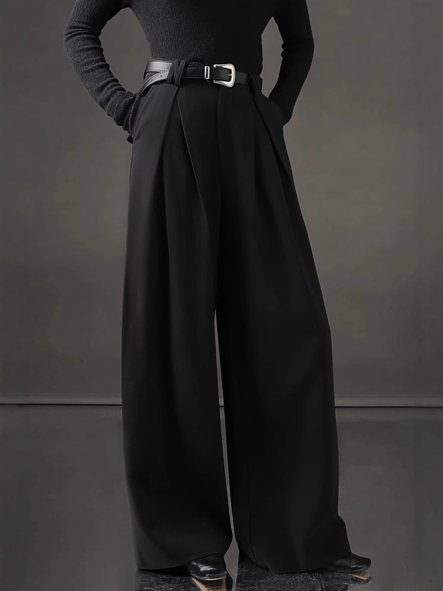 wide-leg loose drape pants