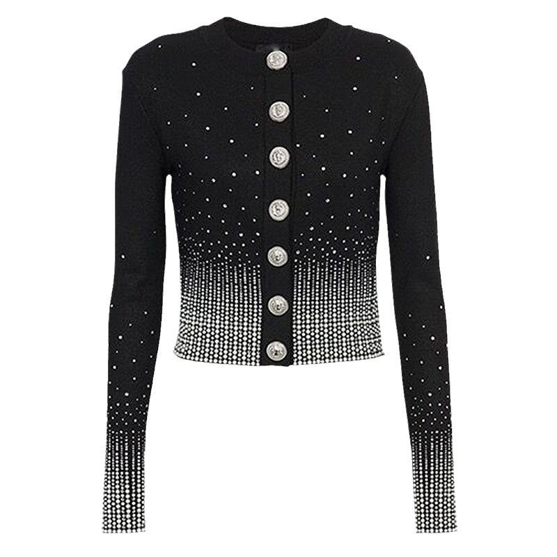 Hot diamond knitted cardigan jacket