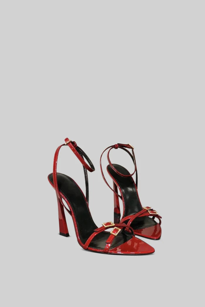 High Heel Stiletto Sandalen - rot