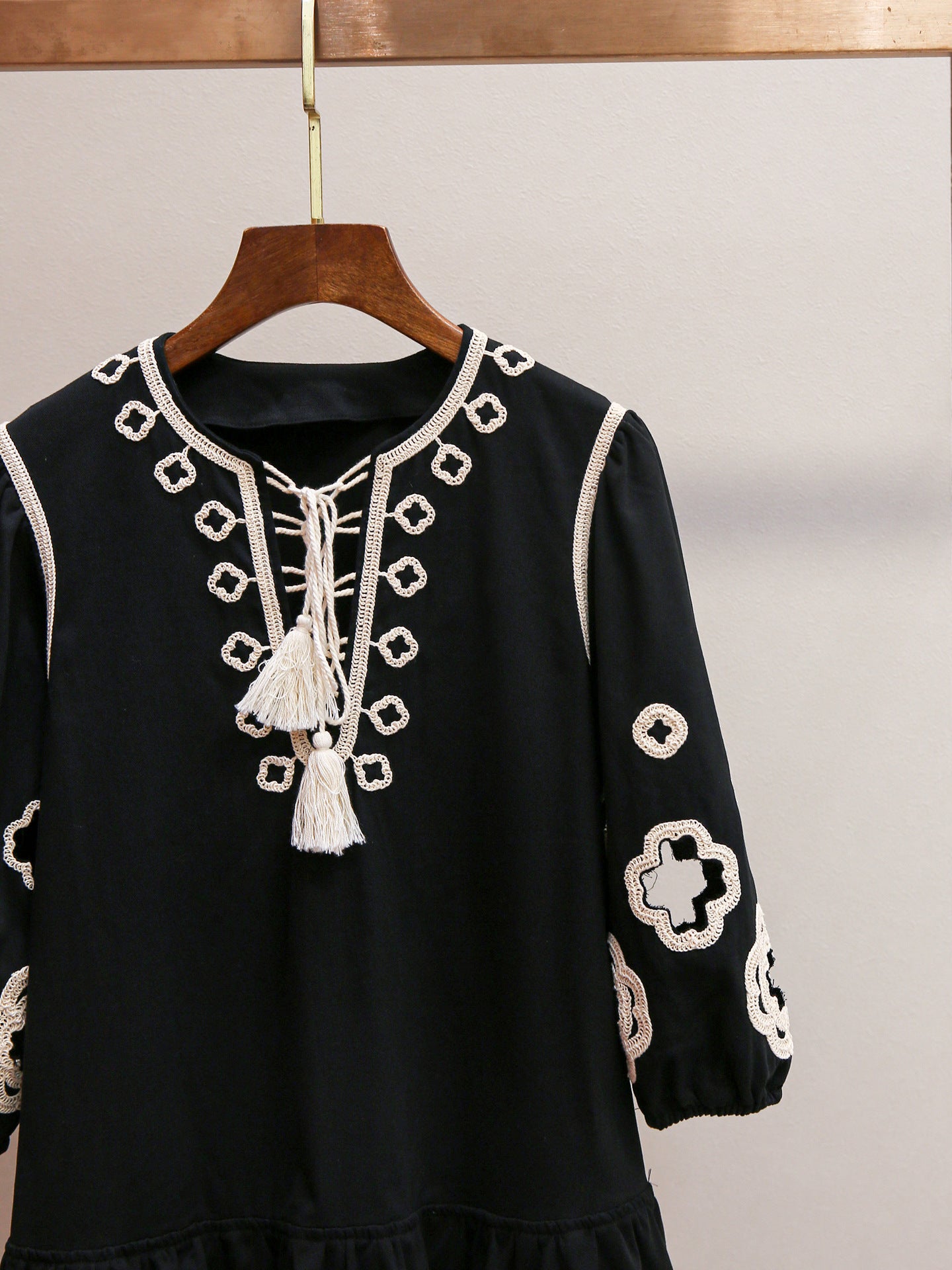 Embroidered A-Line Dress