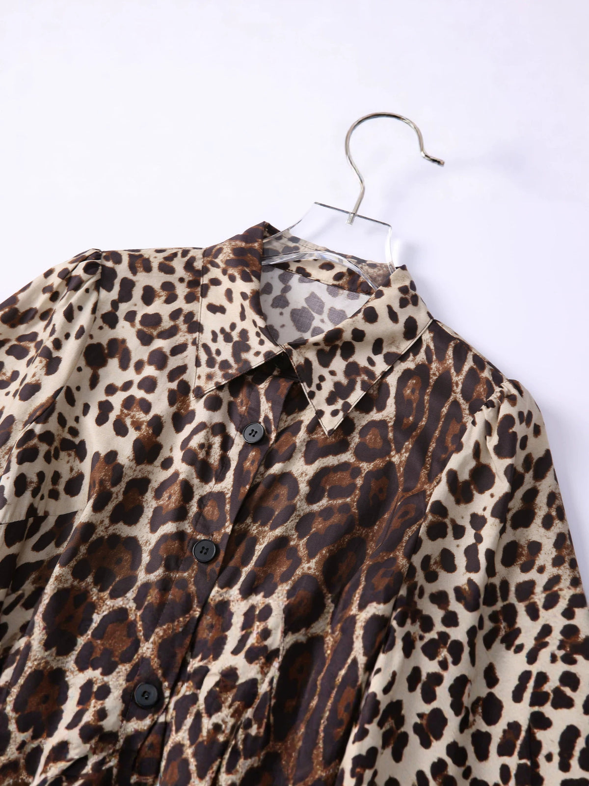 Leopard Belted Midi Dress