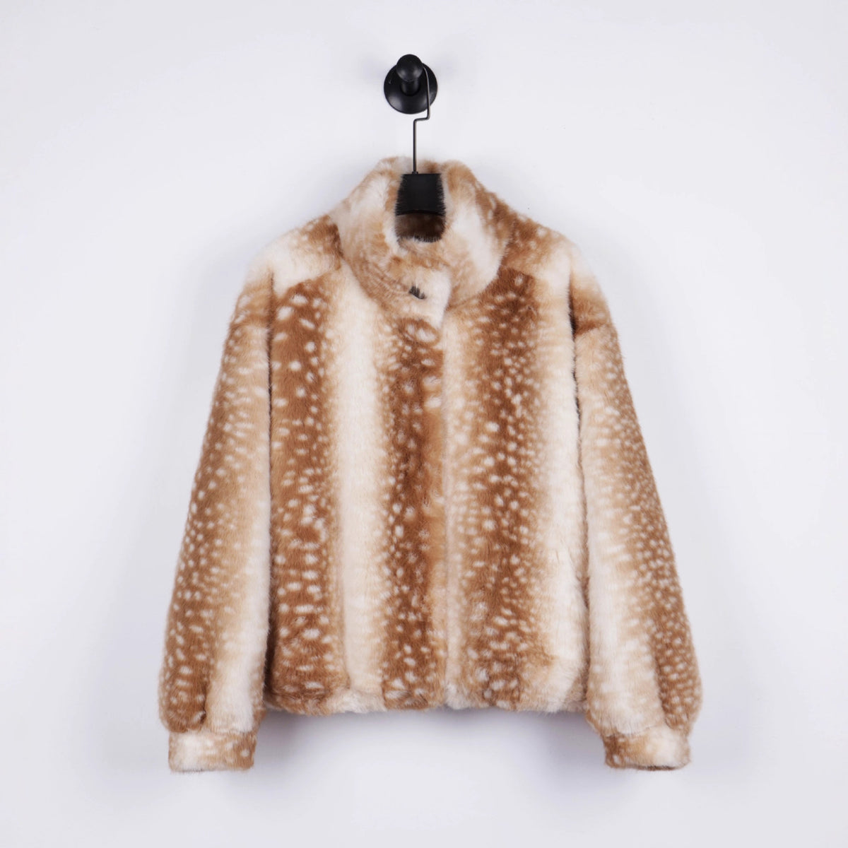 Leopard Print Fur Outerwear Coat