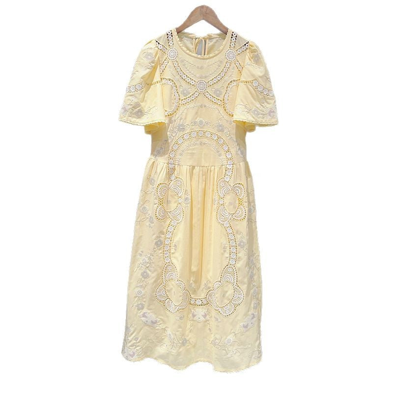 Crew Neck Short Sleeve Dress