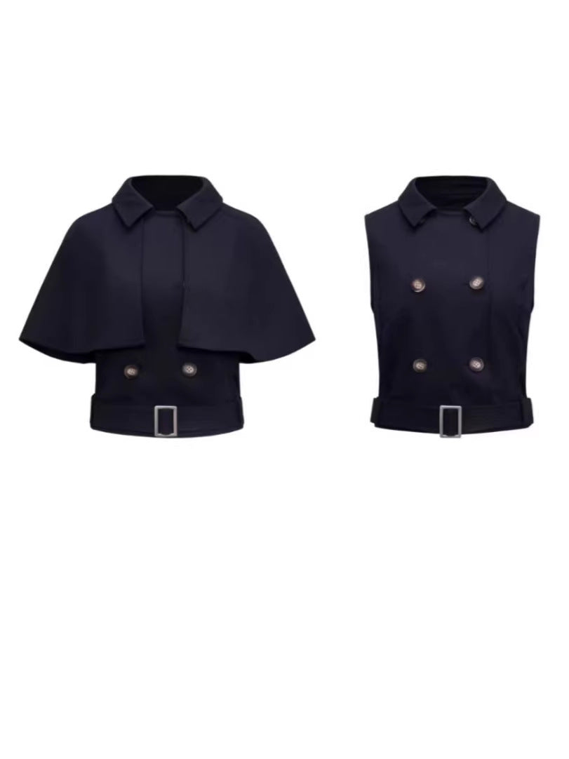 Detachable Cape Trench Coat