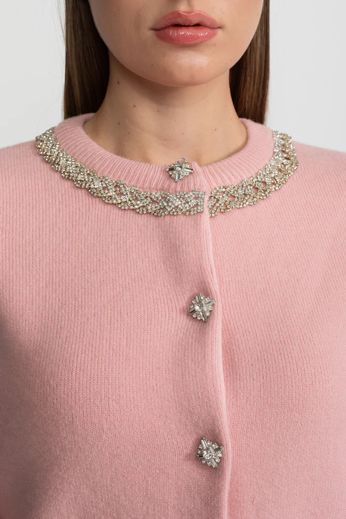 Embellished Knit Co-Ord Set – Blush Pink