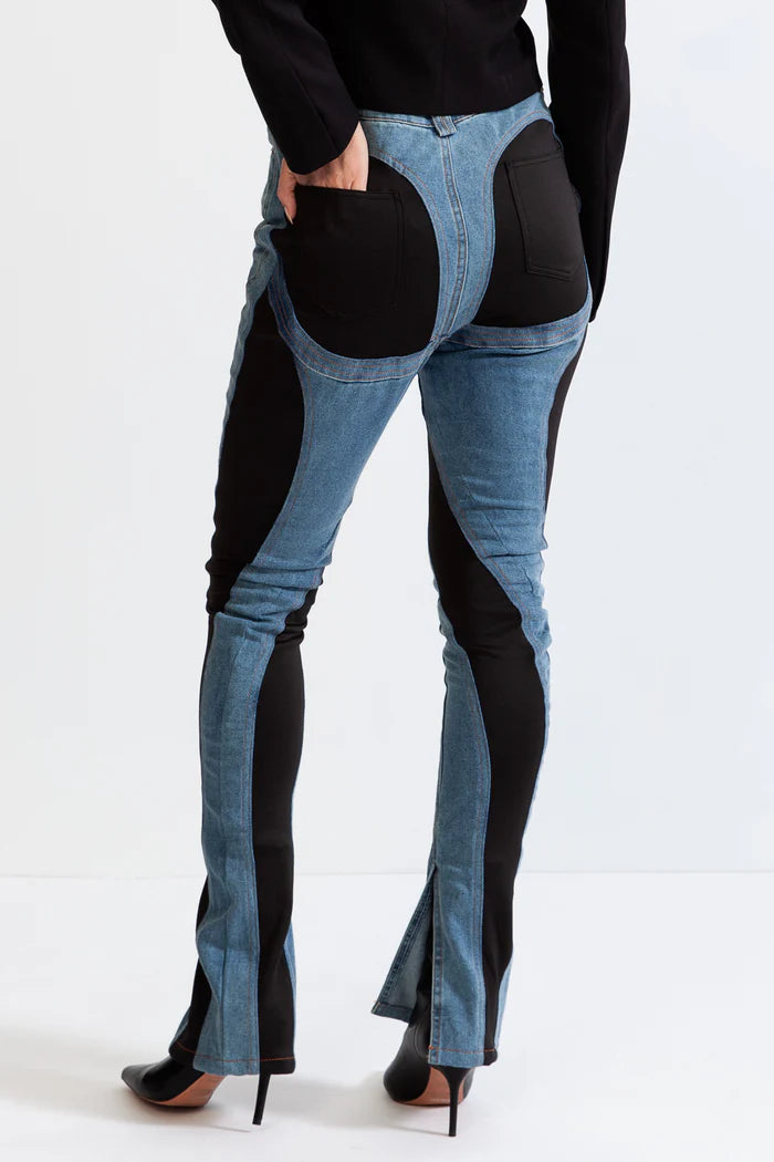 Slim Fit Skinny Jeans - Bicolor