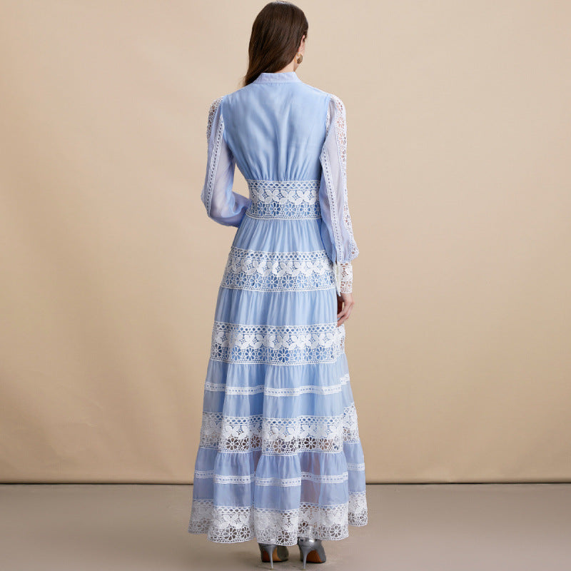 Lantern Sleeves Slim  Dress