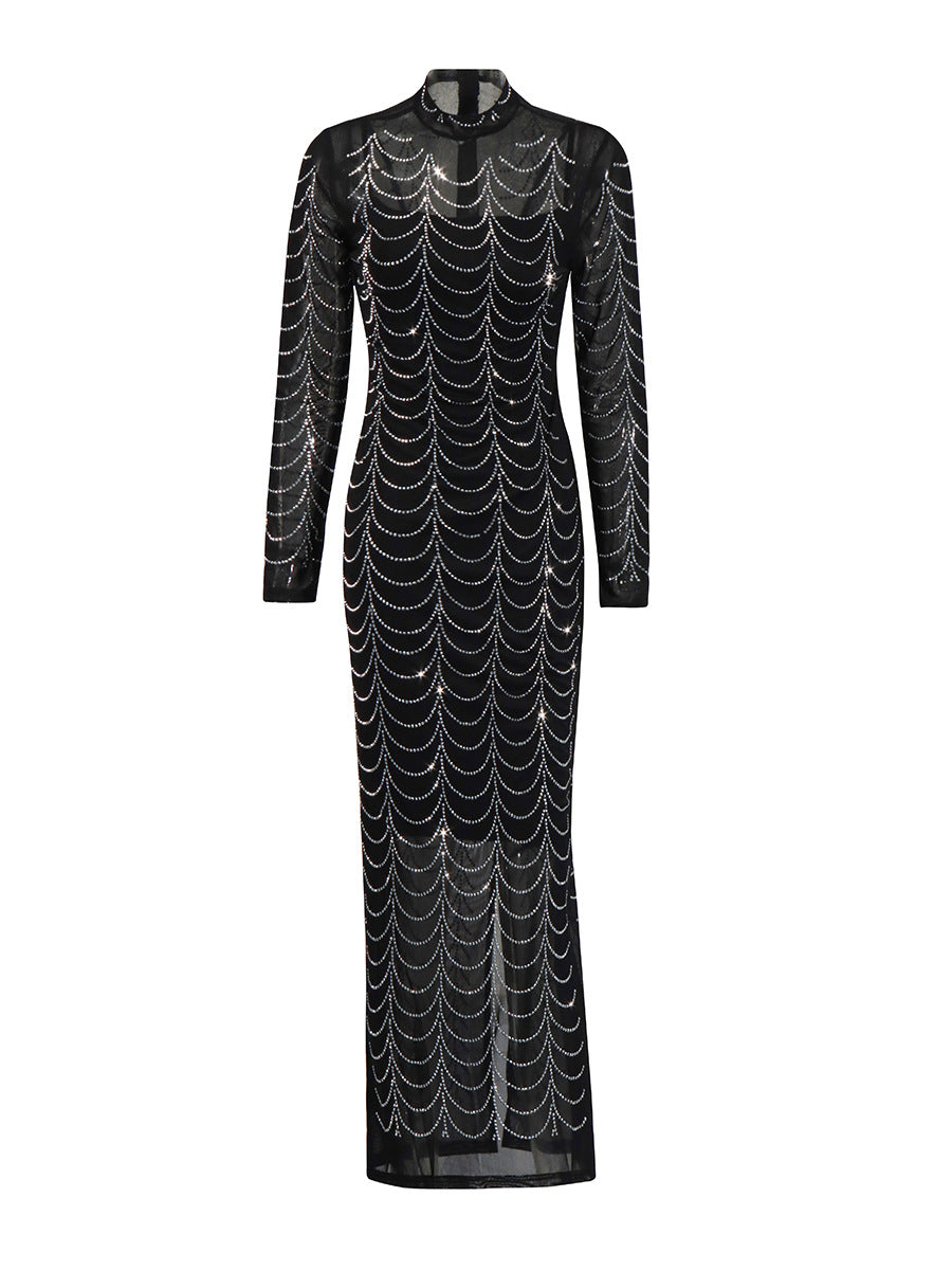 Draped Crystal Dress