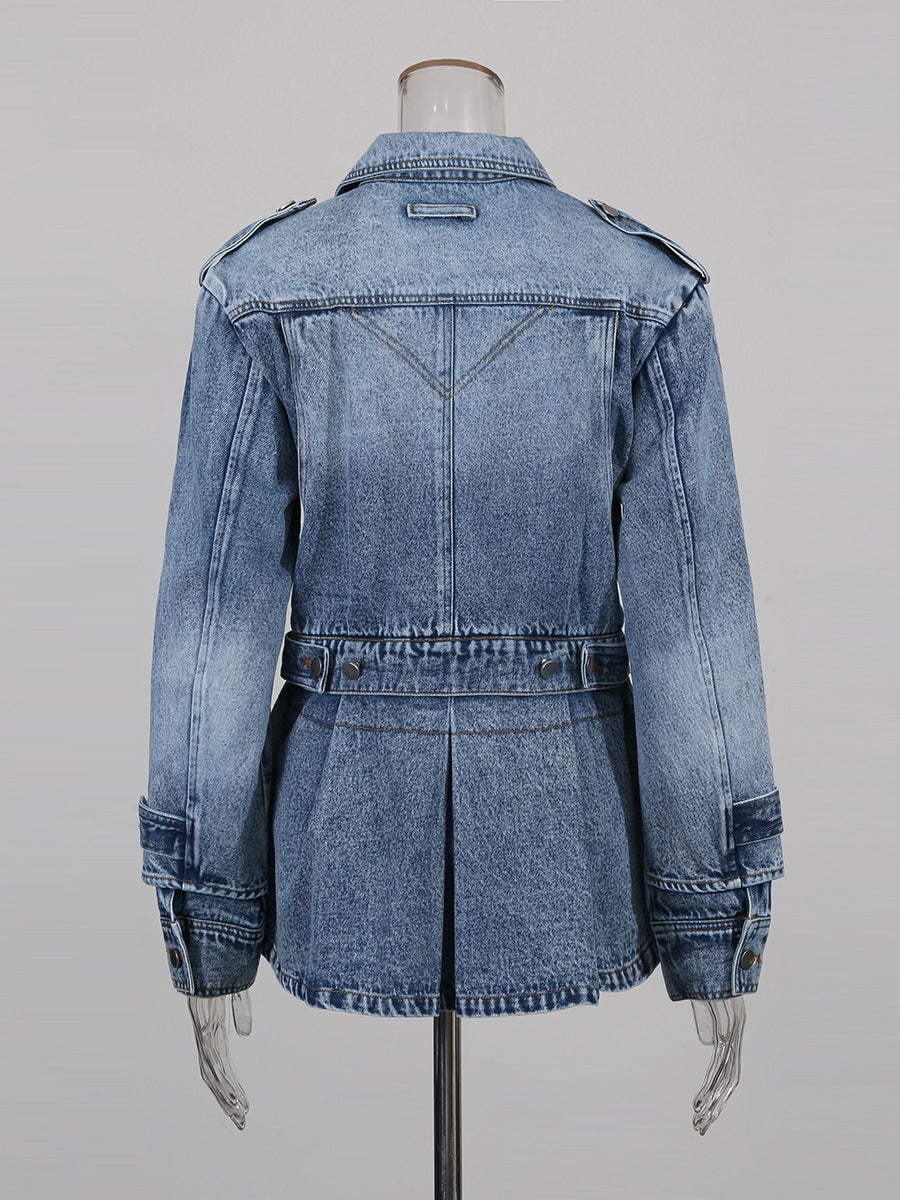 Cross Flap Denim Jacket