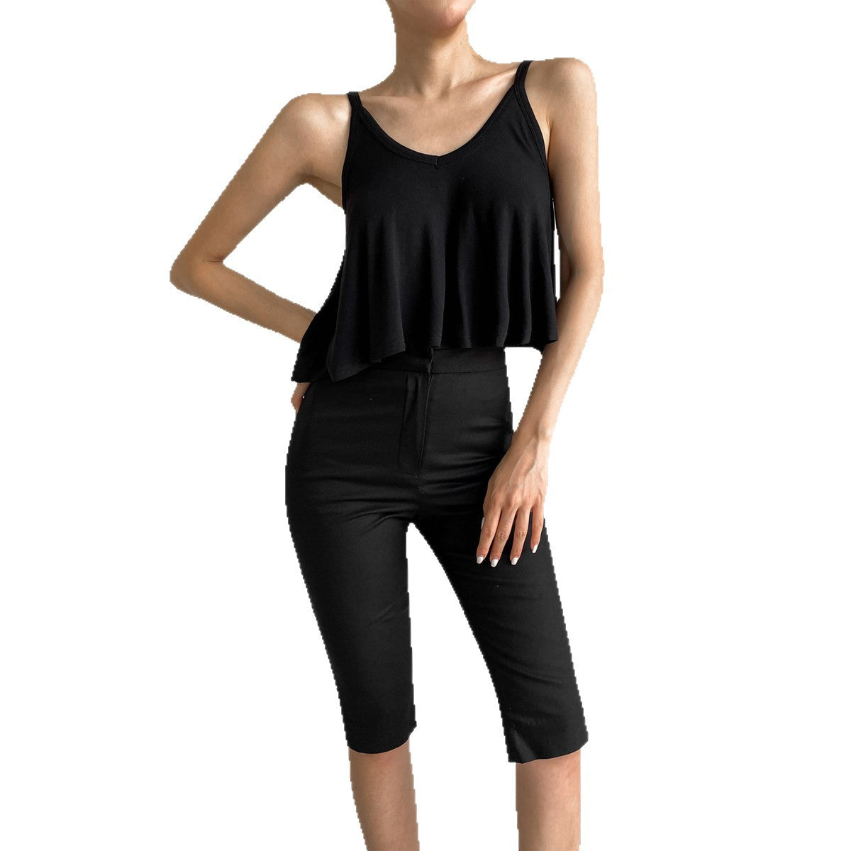 Workwear Slimming Straight-Leg  capri