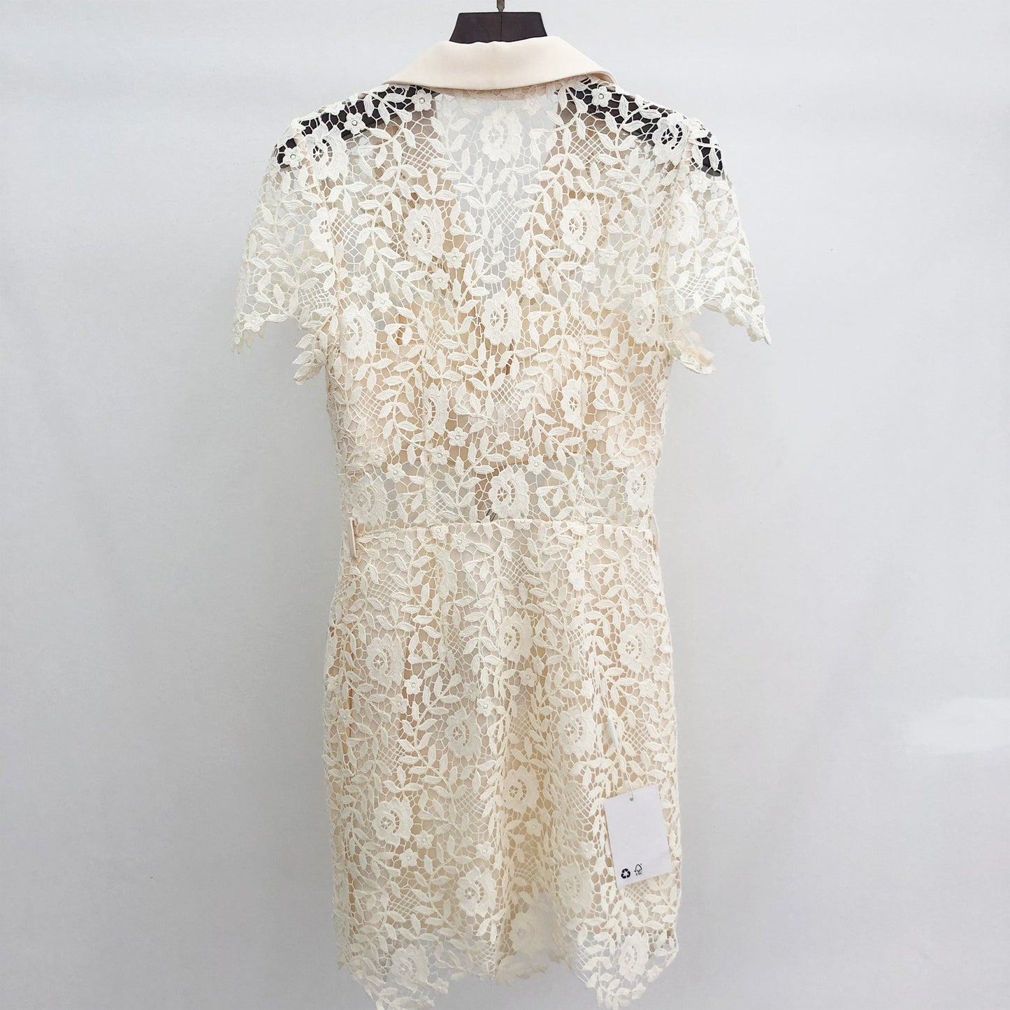 Palma Waist slim embroidered lace dress