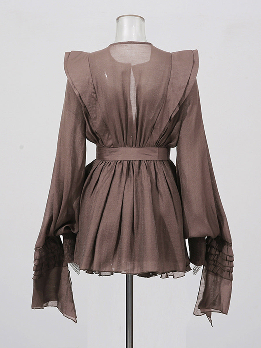 Belted Frill Dress