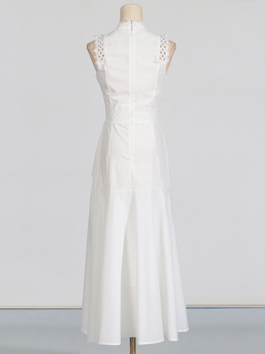 Lace spliced  dress