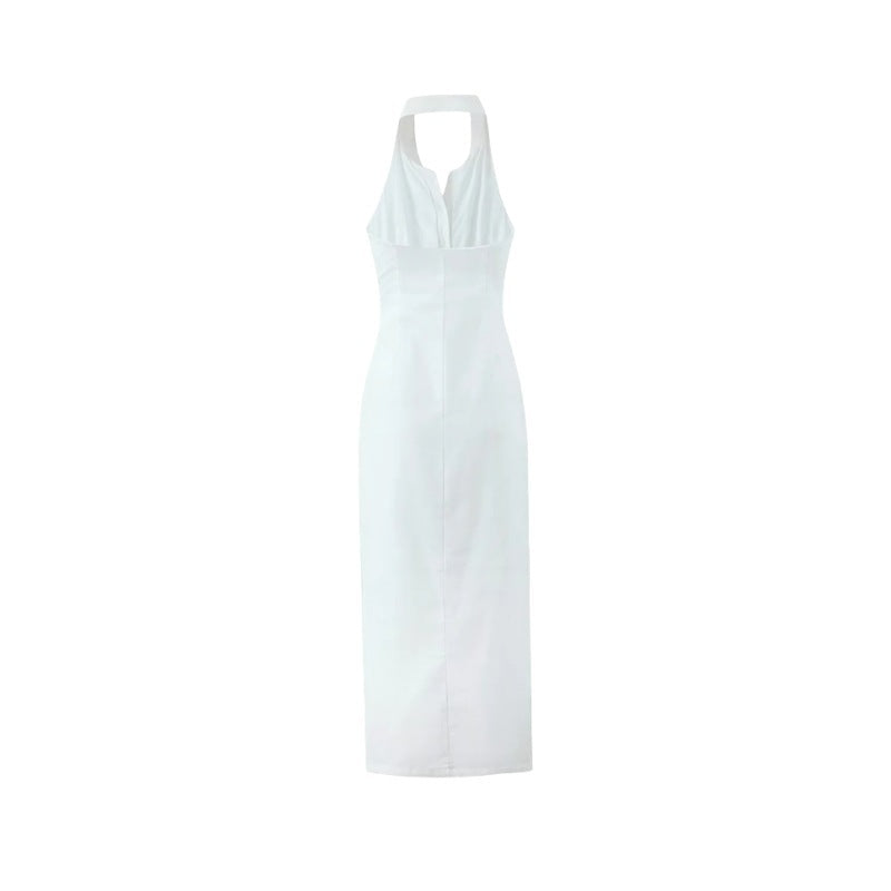 Robe sans suspension nojoud halterneck