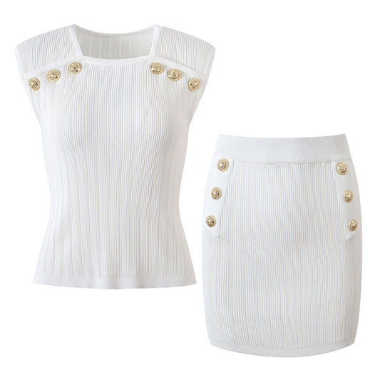 Ensemble jupe en tricot slim fit