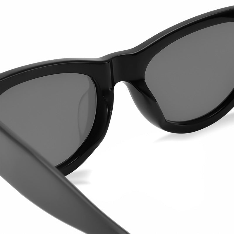 Retro Grooved Acetate Sunglasses