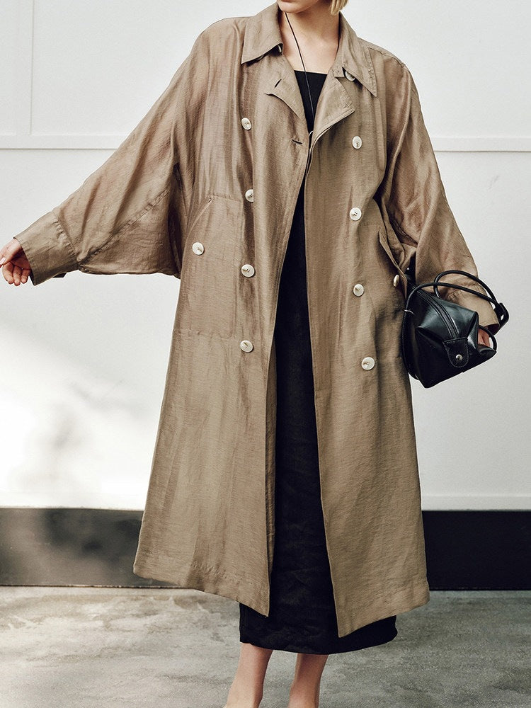 Tencel linen mid-length  jacket