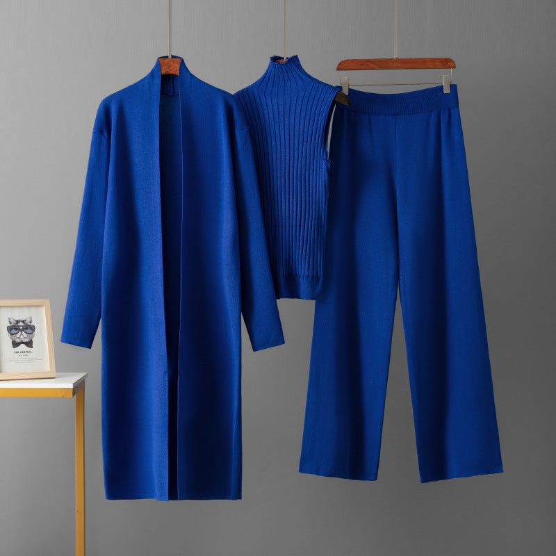 Shawl jacket  + trousers three-piece set