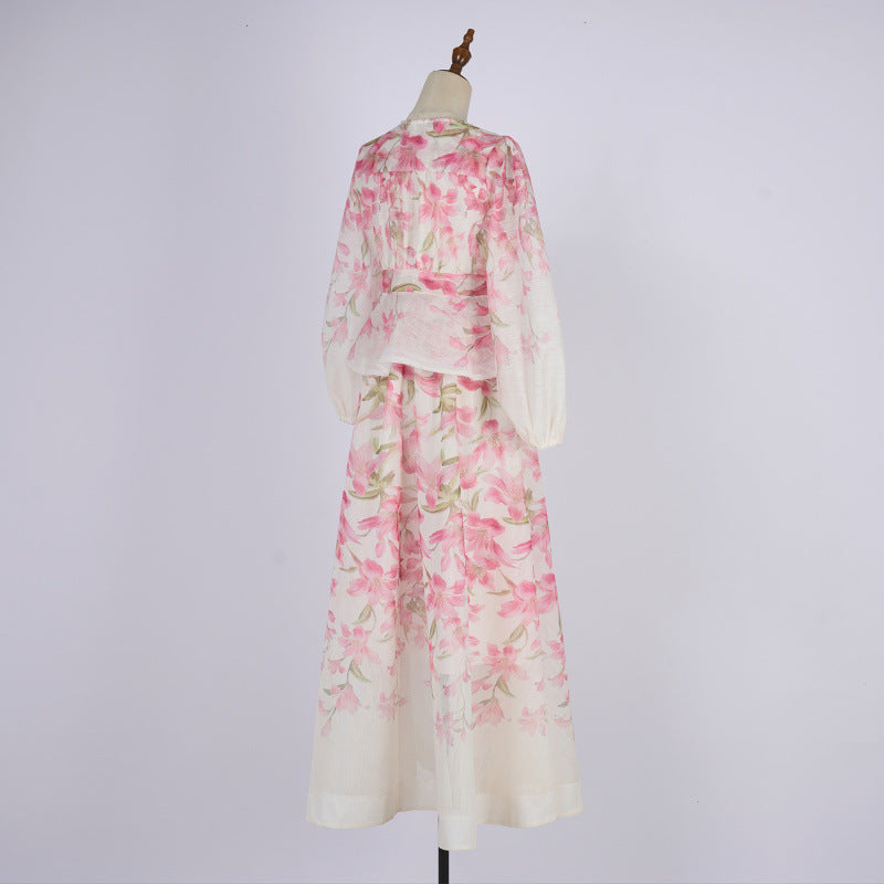 Hemp Stand-Up Collar dress