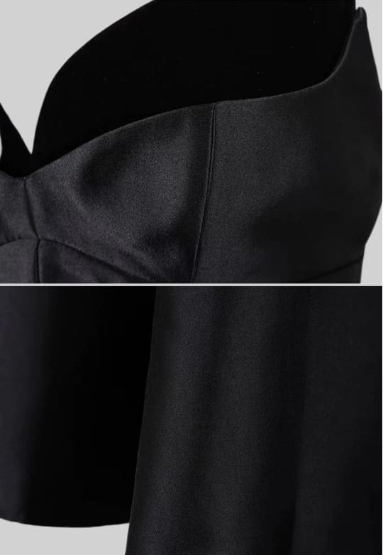 Sleeveless Fitted Dress With Sweetheart Neckline And Flared Knee-Length Skirt - Black