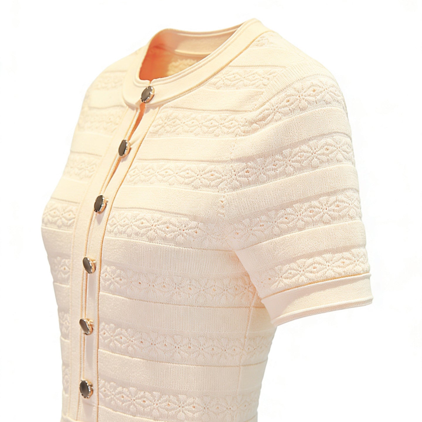Hollow Slim  Crew Neck dress