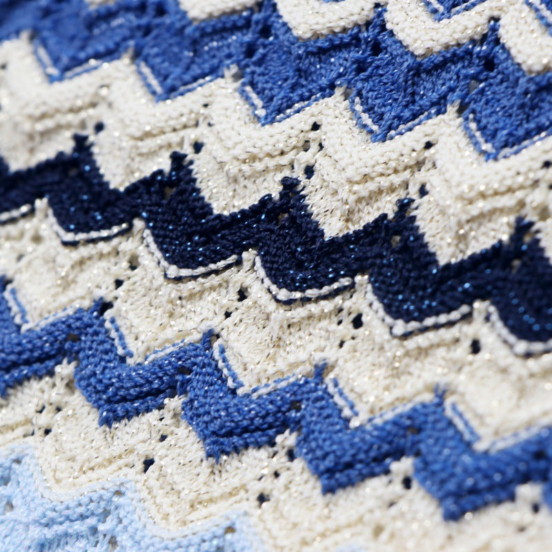 striped knitted fashion suit