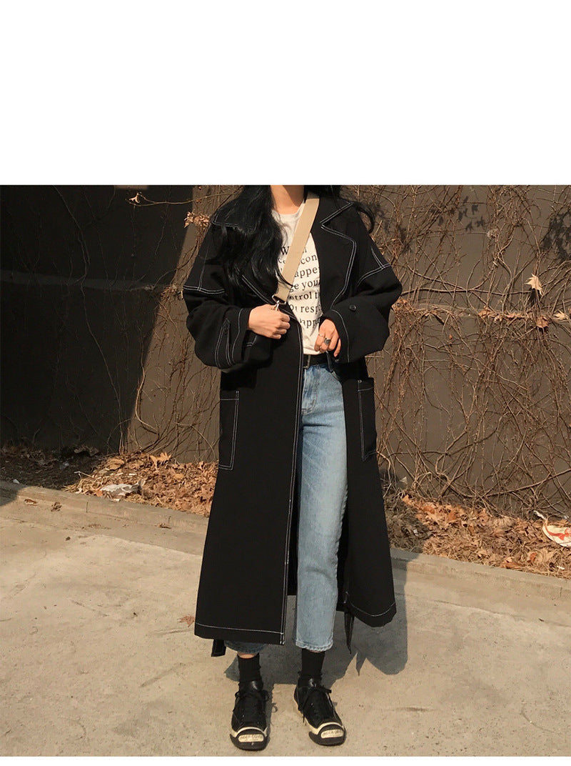 Over-the-Knee Black Coat