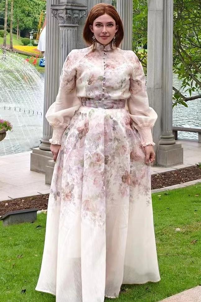 Kleid von Blumenständer Kragen