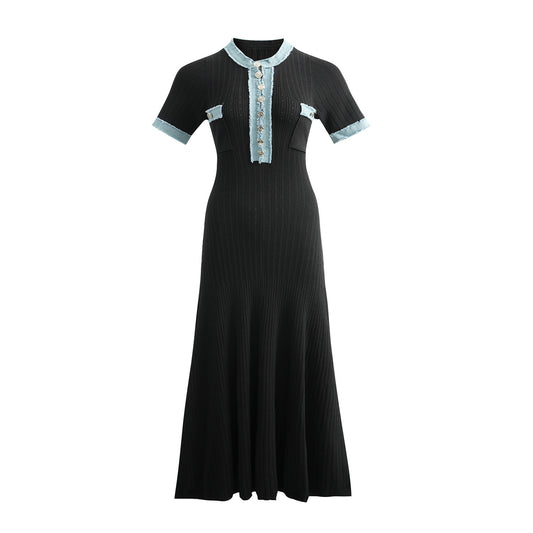 Palma  knit and denim Dress