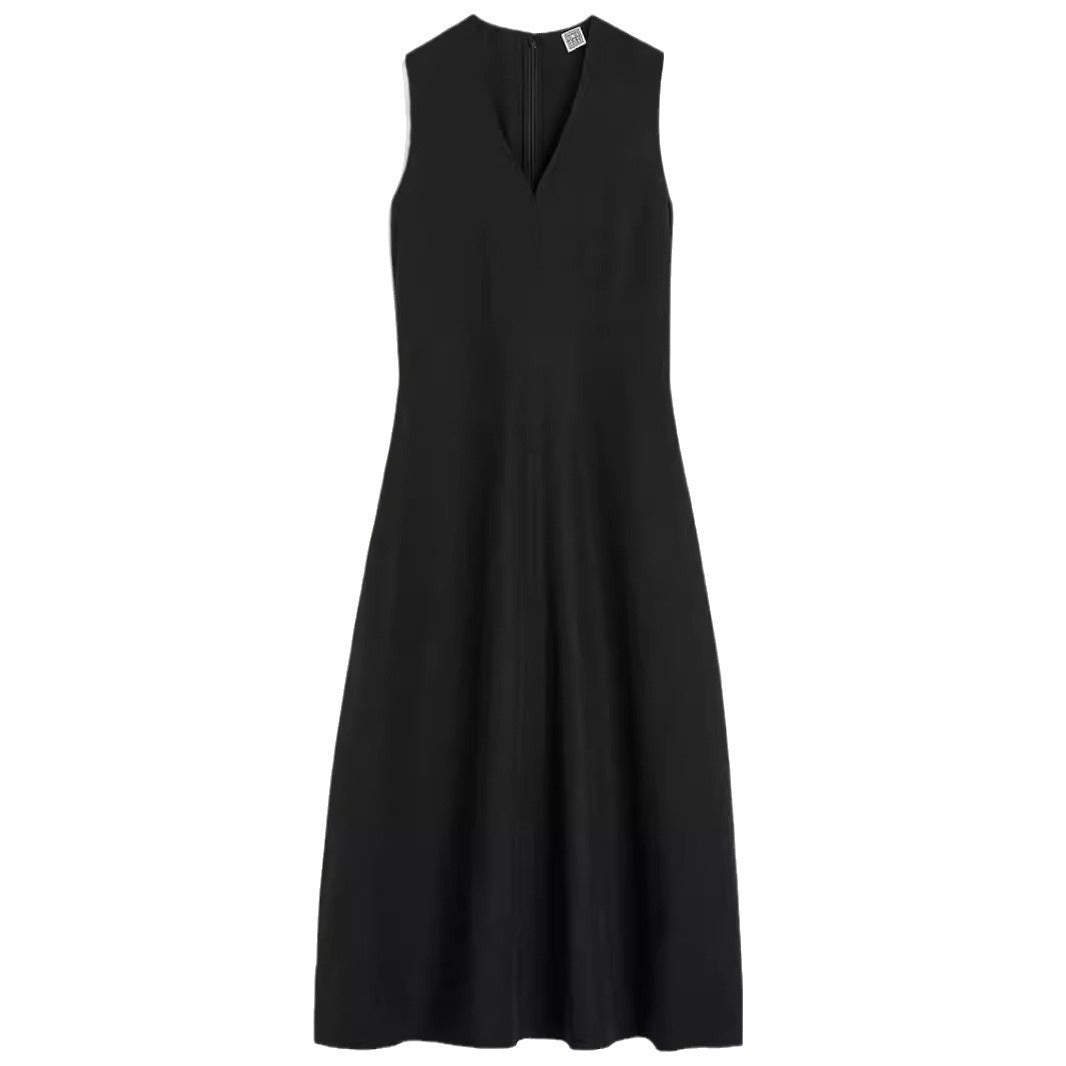 V-Neck Lyocell Blend Sleeveless dress