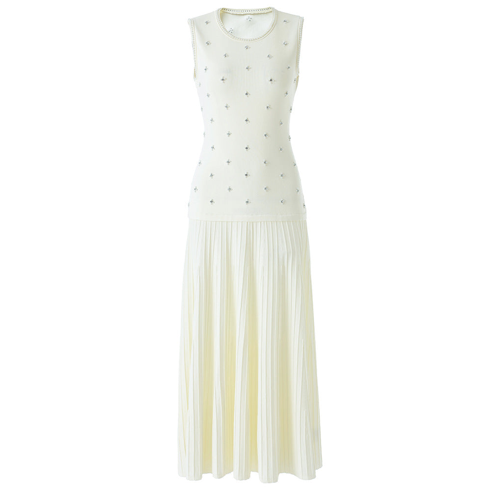 Vest Long Dress Slim-Fit Dress