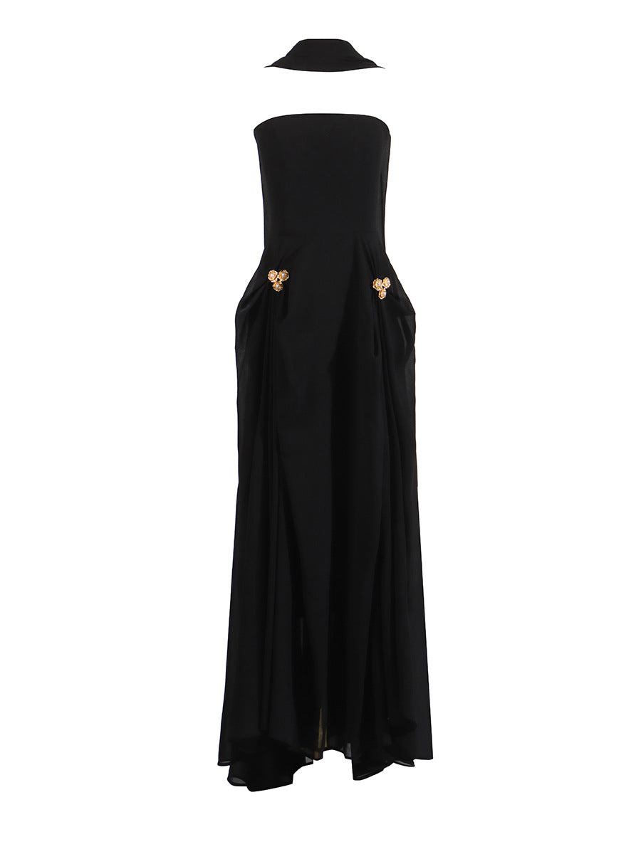 Buckle streamer dress