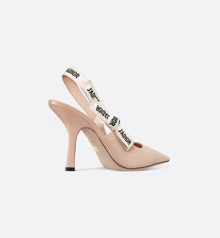 Dio-slingback pump  Nude technical fabric