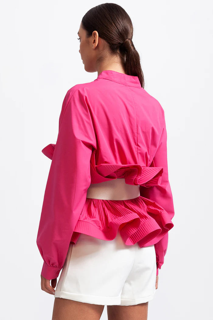 Ruffle Shirt with Massive Belt